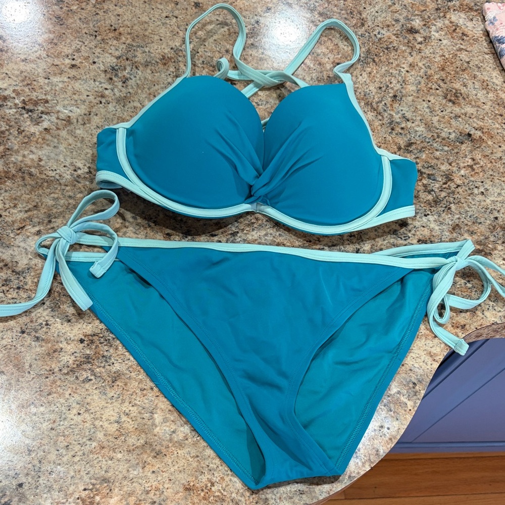 Adore Me Teal Bikini Set